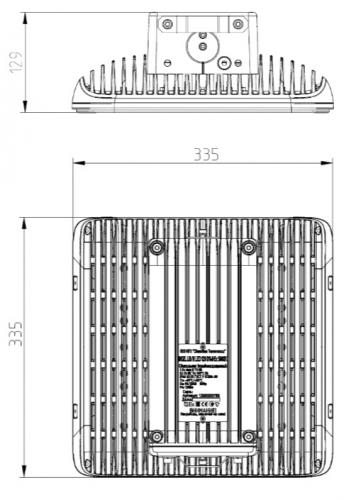 Габаритные размеры INSEL LB/R LED 80 D120 Ex 5000K