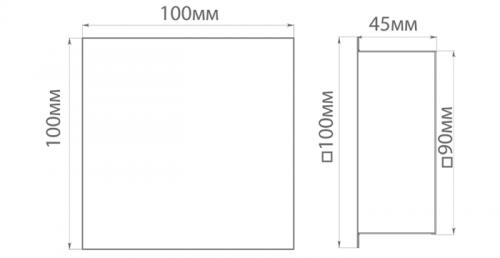Схема чветильник Домино LE-СВО-17-050-0663-20Т с размерами