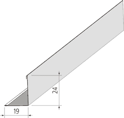 Пристенный уголок 24х19 мм для направляющих Т15/T24 PT L HP S 3050 19 24 001 40/C цена