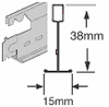 Профиль Prelude 15 TL Cross tee slotted 1200x38 мм, цветная