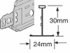 Профиль Prelude 24 XL Square Bulb рейка поперечная 1800 x 38 мм