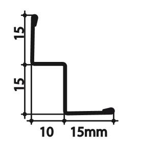 Теневой пристенный уголок 15х10х15х15 мм для панелей в кромке Х, М, Z,D, и E24L10, E15L10 -  PT W H 3050 15 10 15 15 001 30/C цена
