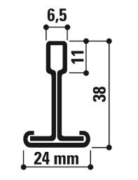 Размеры элементов направляющей Т-24 Chicago Metallic