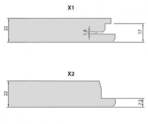Размеры кромки у панелей Blanka X - скрытая система монтажа 