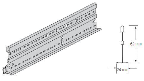 Профиль Universal Prelude Sixty2 Main runner, цветной, slotted at 300mm - 1 st slot at 150mm цена