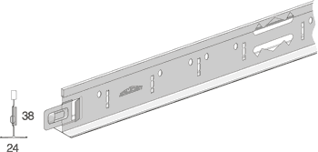 Профиль Trulok Javelin 24 mm Cross Tee centre slotted T-24 1200мм, белый цена