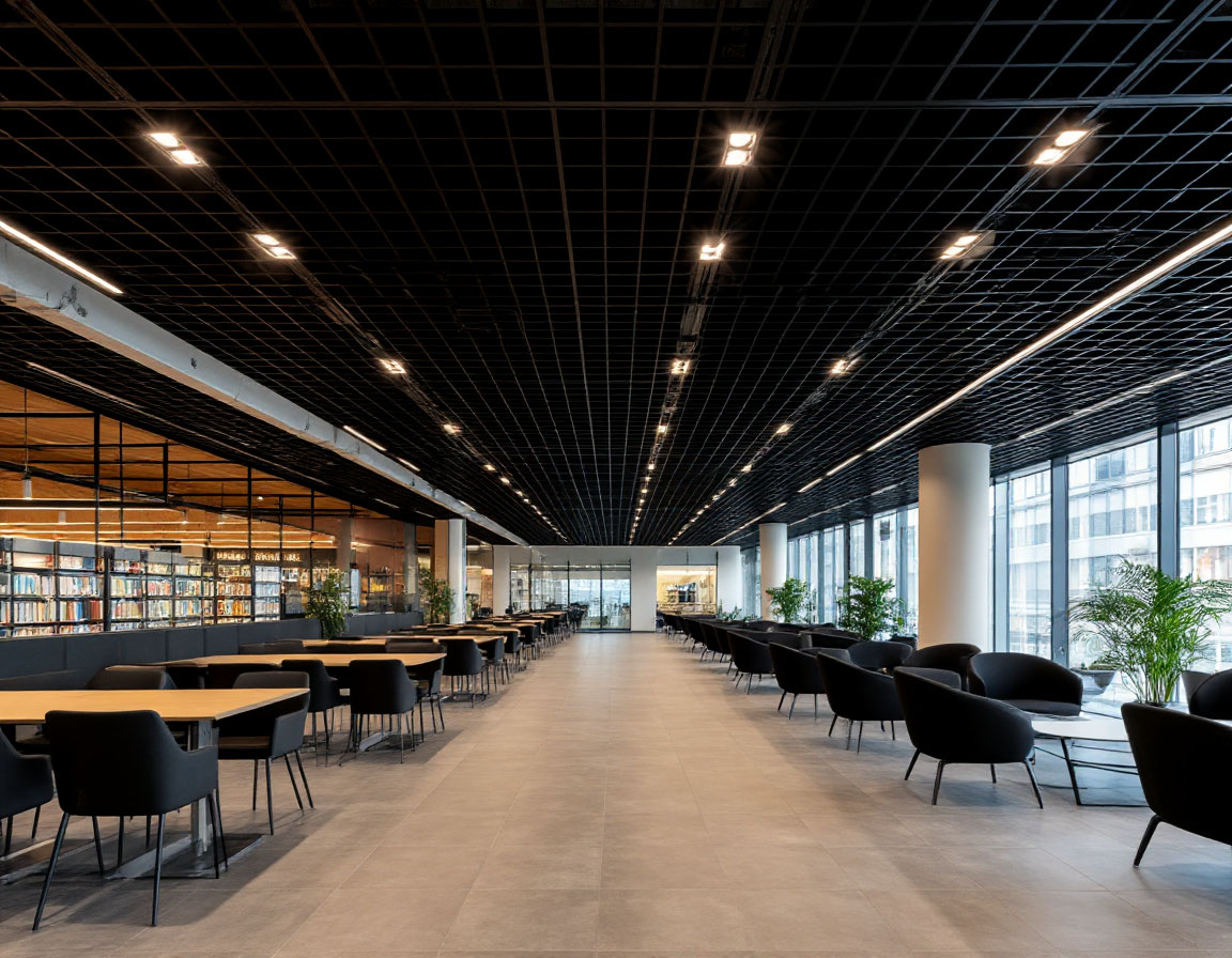 Черный потолок грильято с ячейкой 100*100 мм в 2026 году